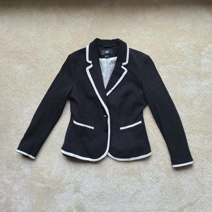 Jacket Black w/ White Trim Size 8